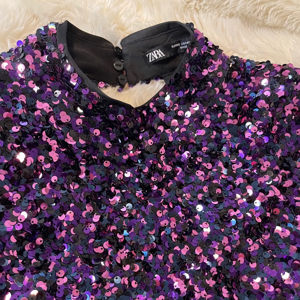 Zara sequin crop top